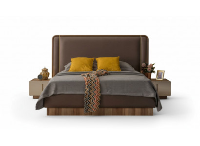 Moderne Schlofkummer Set Bett + 2x Nuetsdëscher Design Miwwelen Nei 3 teileg.