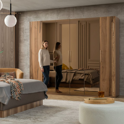 Kleederschaaf Schief Schief Design Holz Schlofkummer Modern Miwwel Nei
