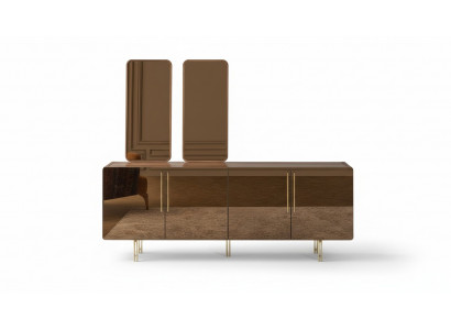 Säitendësch mat 2x Spigel Anrichte Luxus Garnitur Kommode Holz Kommoden Modern