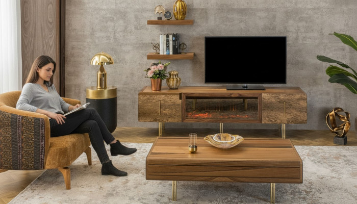 Wohnwand Designer Wunnzëmmermiwwel Wandsschaf Neiwand Regal Neien