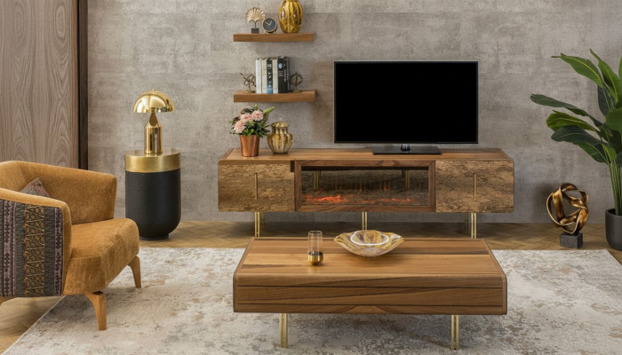 Wohnwand Designer Wunnzëmmermiwwel Wandsschaf Neiwand Regal Neien