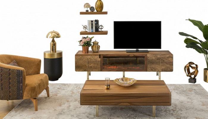 Wohnwand Designer Wunnzëmmermiwwel Wandsschaf Neiwand Regal Neien