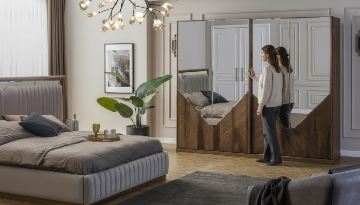 Kleederschaaf Schlofzëmmer Holz Schaf Miwwelen Nei Schief Eckschaf