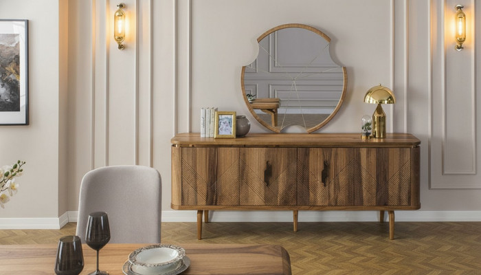Sideboard Spigel Wunnzëmmer Designer Luxus Kommoden Modern Braun Nei