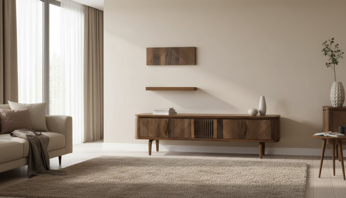 Luxus Wunnwand Wohnzimmer Sideboard RTV Regal Maueren Schaf Nei Miwwelen