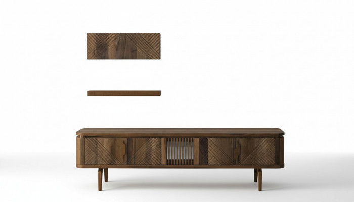 Luxus Wunnwand Wohnzimmer Sideboard RTV Regal Maueren Schaf Nei Miwwelen