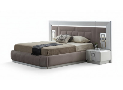 Schlofkummersaz Luxus Komplett Bett 2x Nuetsdësch Modern Miwwelen 3-Teileg Nei