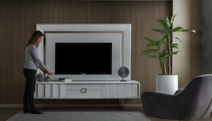 Luxe Wunnwand Wunnzëmmer TV Kader RTV Wänn Schaf Modern