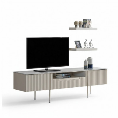 Rtv mat 2x Regaler Sideboard Dësch Wunnzëmmer Modern Holz Design