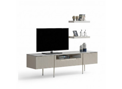 Rtv mat 2x Regaler Sideboard Dësch Wunnzëmmer Modern Holz Design