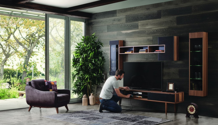 Luxus Wibbelwand RTV Lowboard TV Stänner Wunnzëmmer Miwwelen Mauerschiefcher