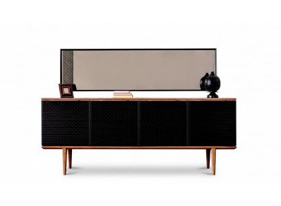 Luxus Anrichte Sideboard mat Spigel Design Modern Kommoden Holz Ariichtung