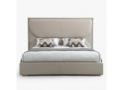 Luxus Schlofkummer Bett Designer Miwwelen Duebelbett Wäiss Textil Better Holz Nei