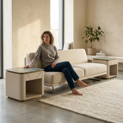 Schlofzëmmer Metall Luxus Konsolen Neit Nuetsdësch Design Konsol Bäistell Dëscher