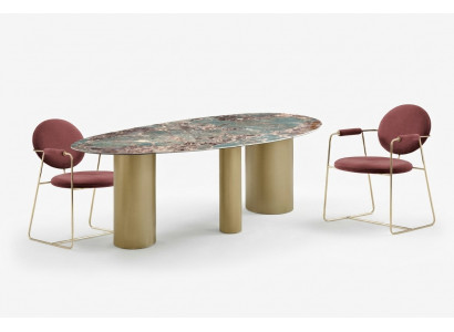 Iesszëmmer-Set Iessdësch 4x Still Elegante Garnitur Modern Luxus Nei 5 Deeler.