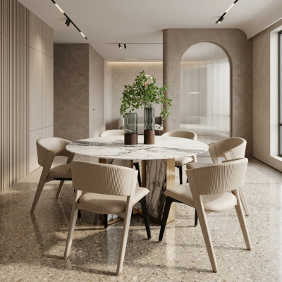 Luxus Iesszëmmer Set Iessdësch 6x Still Iesszëmmer Grupp Design Iessgrupp Neij