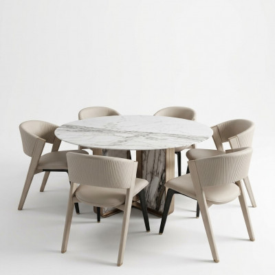 Luxus Iesszëmmer Set Iessdësch 6x Still Iesszëmmer Grupp Design Iessgrupp Neij