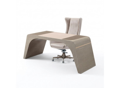 Aarbechtszëmmer Büro Luxus Schreifdësch mat Computerstull Büro Miwwelen Modern Beige