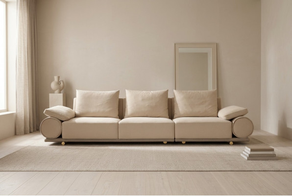 Wohnzëmmer Polstersofasen Modern Dräisëtzer Sofa 4er. Couch Luxus Polstermöbel