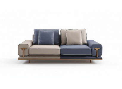 Luxus Wunnzëmmer Sofa 3-Sëtzer Polstersofa Textil Sëtz Design Canapé Modern