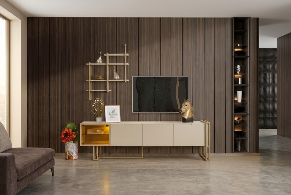 TV Lowboard Schaf Sideboard Kommode Bäischaf mat Regal
