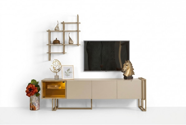 TV Lowboard Schaf Sideboard Kommode Bäischaf mat Regal
