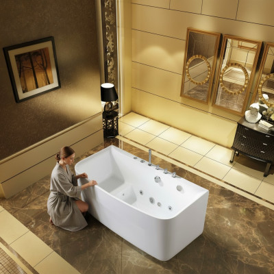 Whirlwanne Badewanne Bad fir Buedzëmmer Whirlwanne fir 1 Persoun