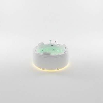Luxus Whirlpool Badewanne Ronn Wanne Liicht Waasserfall LED-Beliichtung 