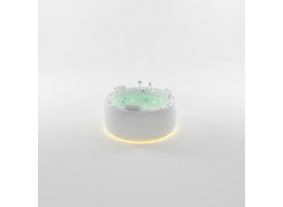 Luxus Whirlpool Badewanne Ronn Wanne Liicht Waasserfall LED-Beliichtung 