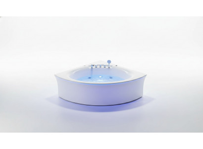 Eckwanne Badewanne Eckbadewanne Whirlpool Ergonomesch Waasserfall LED