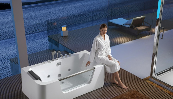 Badwanne Luxus Relax Wanne Komplett 170x80cm Badwanne Buedzëmmer Wanne