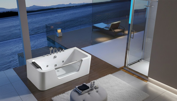 Badwanne Luxus Relax Wanne Komplett 170x80cm Badwanne Buedzëmmer Wanne