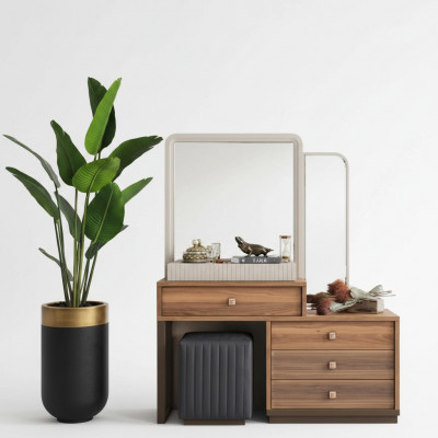 Brongen Optrëschpult Luxus Holz Friséierdësch Moderne Kosmetiksdësch