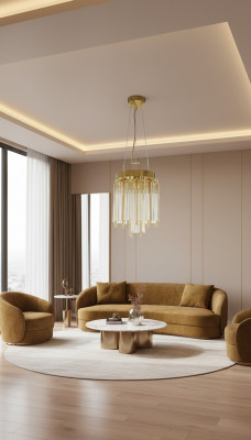 Krounluuchten Stil Modern nei Hängeleuchten Plafongsliicht Wunnzëmmer Glas