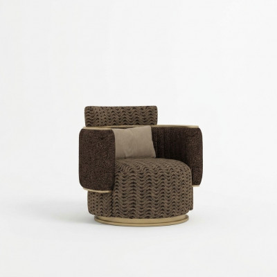 Luxus Polster Sëtz Design Braun Fautteuil Polstermöbel Wunnzëmmer Ariichtung