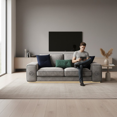Luxus Canapé Polstermöbel Polster Sofa Textil Canapéë Livingroom Nei Zwésëtzeger
