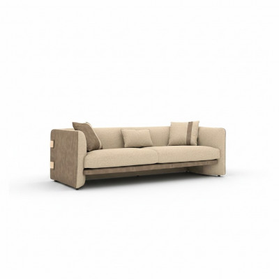 Beige Luxus Polstermöbel Modernen Design Drësëtzer Sofa Wunnzëmmer Ariichtung