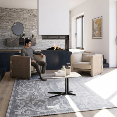 2x Sesselen mat Couchtisch Wunnzëmmer Komplett Miwwelen Design Ariichtung Garnitur