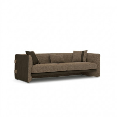 Canapé dräisëtzer Polster Stoff Wunnzëmmer Couch Design Luxus Polstermöbel