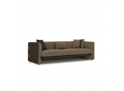 Canapé dräisëtzer Polster Stoff Wunnzëmmer Couch Design Luxus Polstermöbel