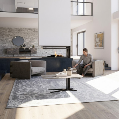Luxus 2x Fotellë Polstermöbel Wunnzëmmer Ariichtung Modern Dëschtchen Nei