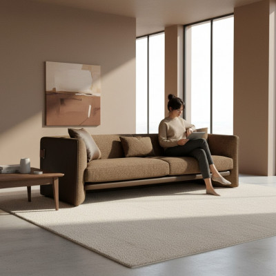 Wunnzëmmer Canapé Dräisetzer Polstermöbel Couch Modernen Design Polster Textil