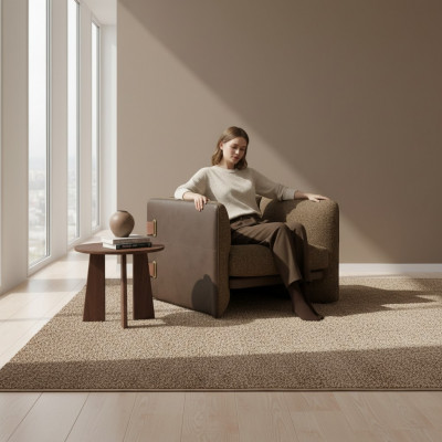 Brong Fauteuil Wunnzëmmer Ariichtung Luxus Textil Polstermöbel Modern Design