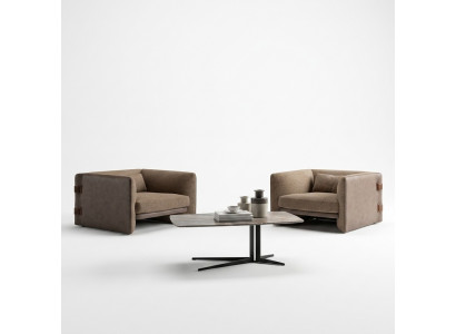 Modern Designer 2x Fauteuil Polster Set Luxus Textil Wunnzëmmer Buedemstelzlitschen Neit