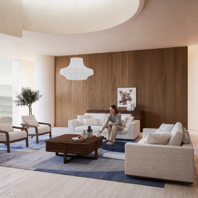Sofagarnitur 2x Zweisëtzer Sofa Canapé Design 2x Fautëuil Wunnzëmmer Ariichtung