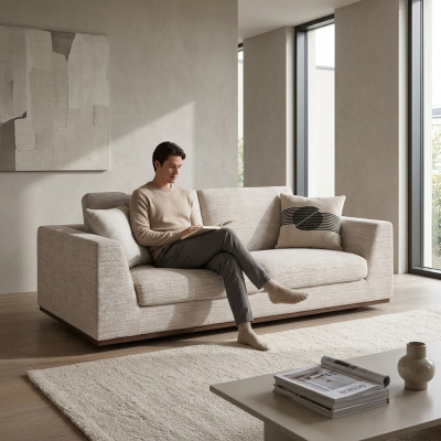 Zwee-Sëtz Sofa Canapé Wunnzëmmer Ariichtung Design Textil Polstermöbel