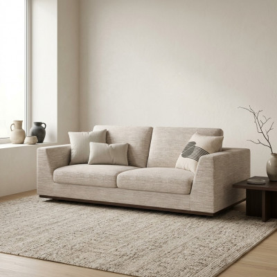 Zwee-Sëtz Sofa Canapé Wunnzëmmer Ariichtung Design Textil Polstermöbel