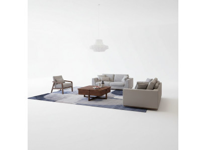 Wunnzëmmer Gro Sofagarnitur 2x Sofas Zweisëtzer Design Fauteuil Luxus Ariichtung
