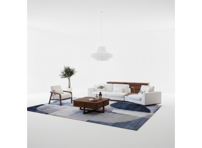 Luxus Sofa-Garnitur Komplett Dräisiichter Sofa Polsterméiwwelen Fauteuil Ariichtung