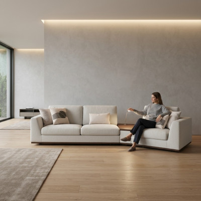 Stuffzëmmer Sofa Canapé Drësëtz Mobiliar Polster Textil Design Polstermébel